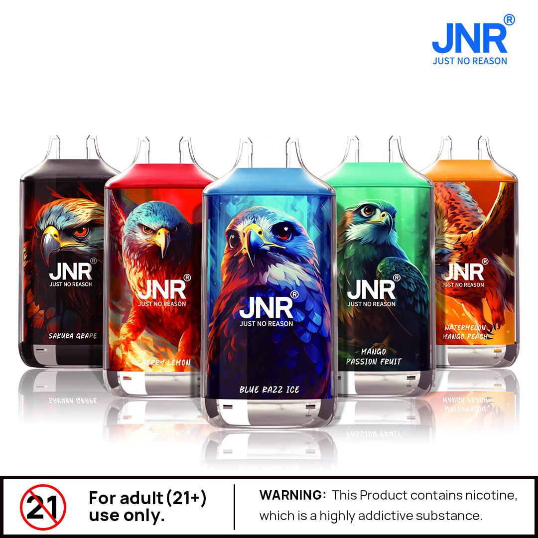 24hvape.cn JNR Falcon Crystal 16K(16000) Puffs LED Display 2% 5% Nicotine 22ml E-liquid 850mAh Rechargeable Battery disposable vape