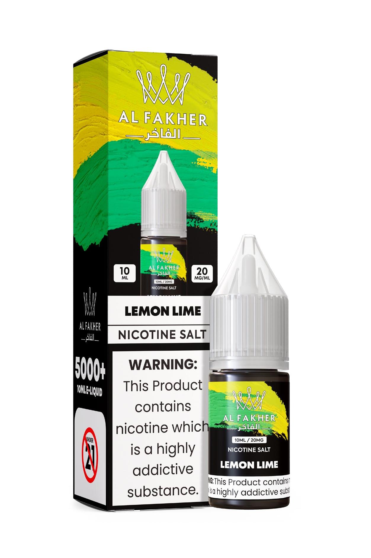 24hvape.cn Lemon Lime 20MG Strengths 10ML 5000+ Nic Salt E-LIQUIDS by Al Fakher