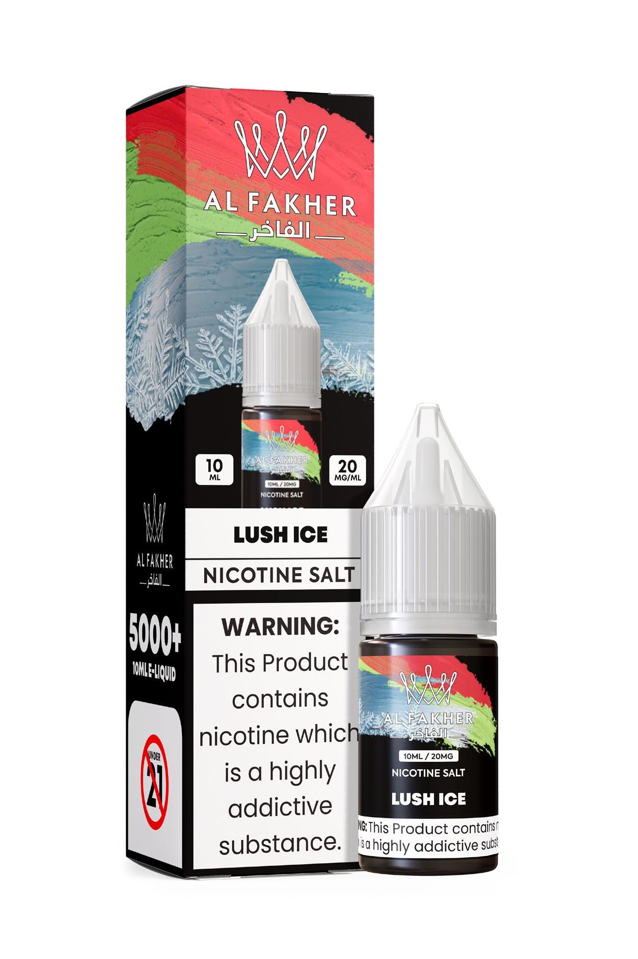 24hvape.cn Lush Ice 20MG Strengths 10ML 5000+ Nic Salt E-LIQUIDS by Al Fakher