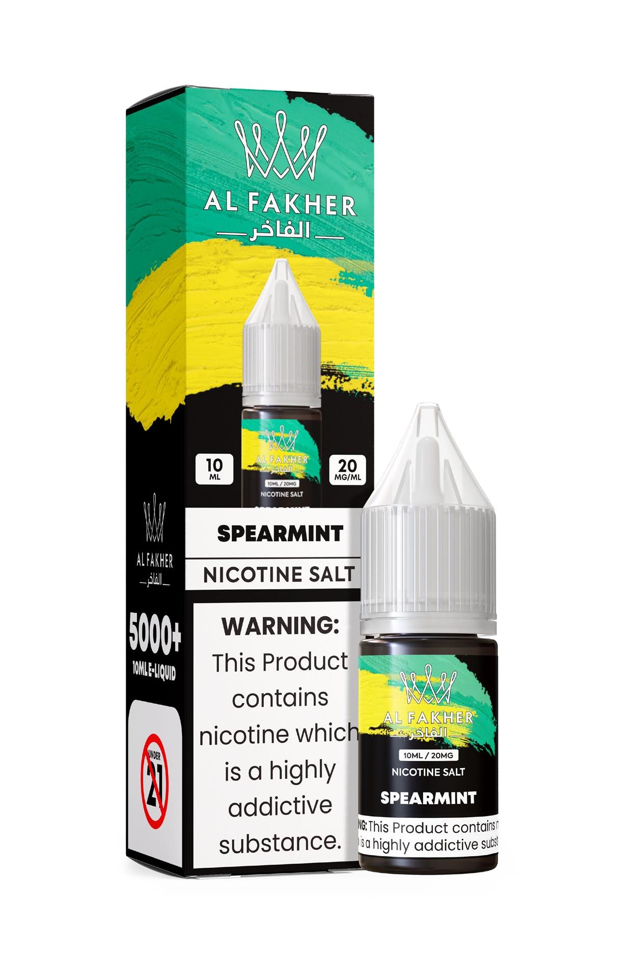 24hvape.cn Spearmint 20MG Strengths 10ML 5000+ Nic Salt E-LIQUIDS by Al Fakher