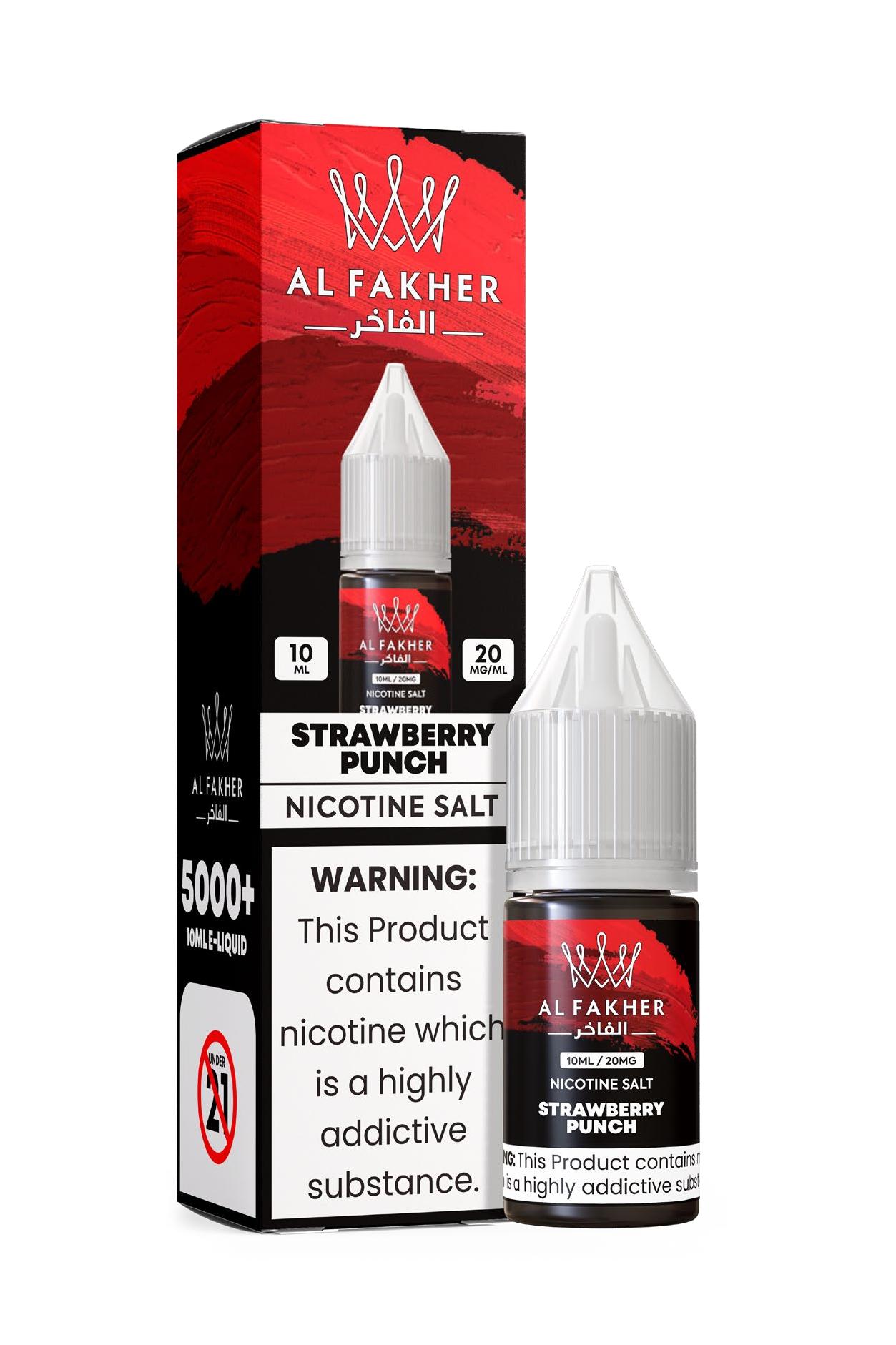 24hvape.cn Strawberry Punch 20MG Strengths 10ML 5000+ Nic Salt E-LIQUIDS by Al Fakher