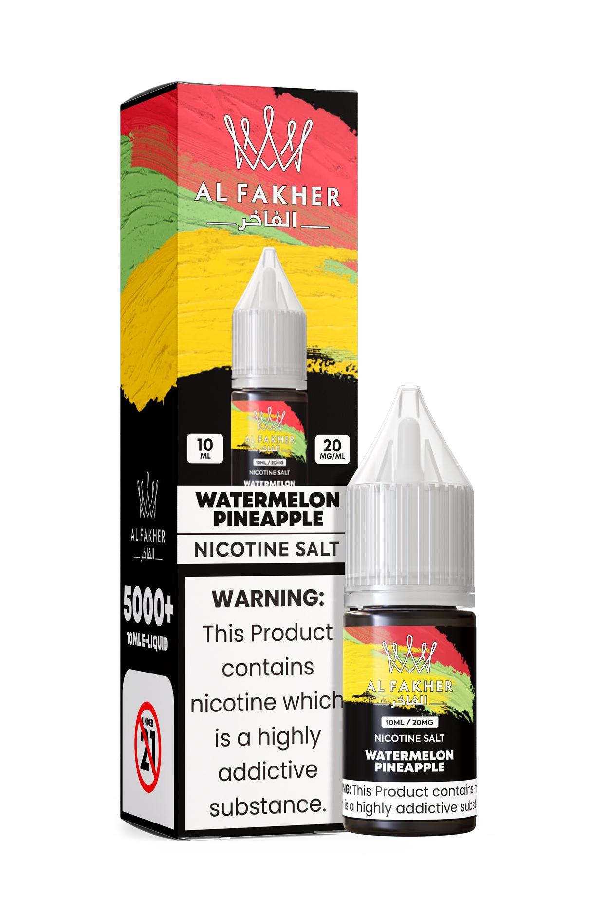 24hvape.cn Watermelon Pineapple 20MG Strengths 10ML 5000+ Nic Salt E-LIQUIDS by Al Fakher
